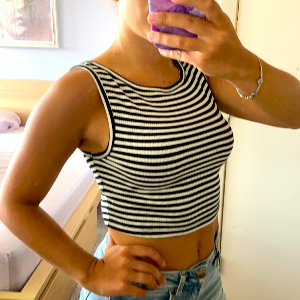 Striped Crop Tank